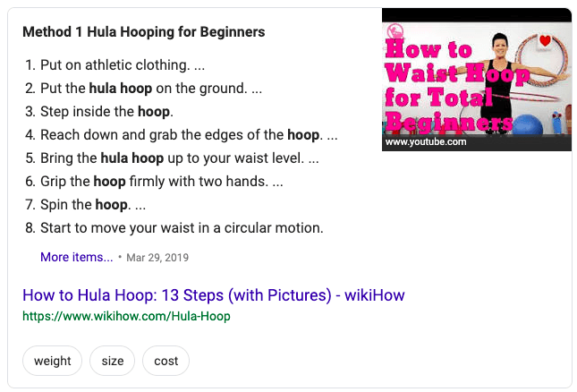 Featured Snippet Example 4