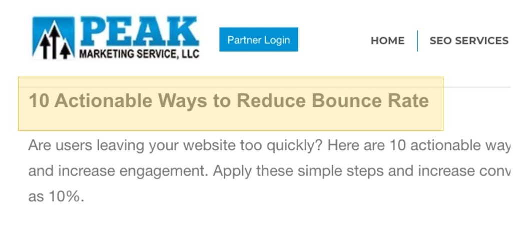 10 Actionable Ways to Reduce Bounce Rate