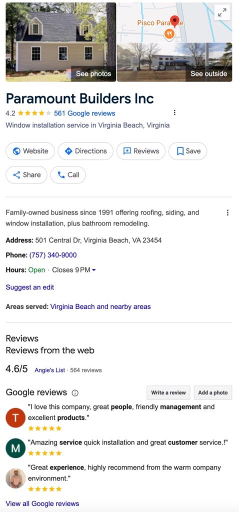 PBI Google Listing PBI Google Listing